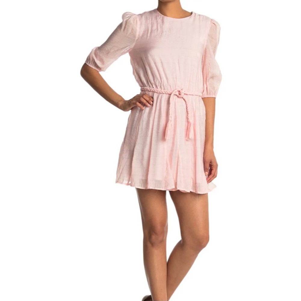 NWT NSR Pink Tie Waist Mini Dress